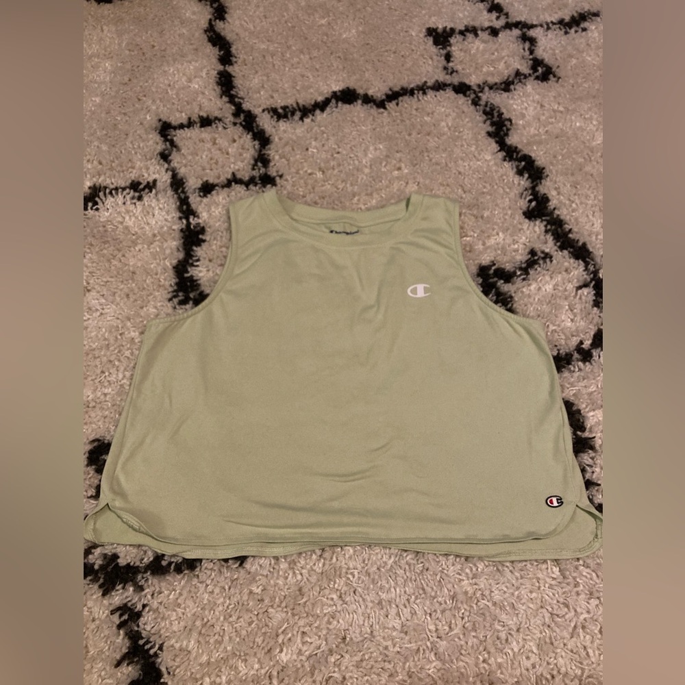 Green, Champion workout tank top, size medium